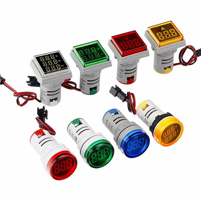 22 mm Mini voltímetro /amperímetro /Hertz Meter LED indicador dixital indicador