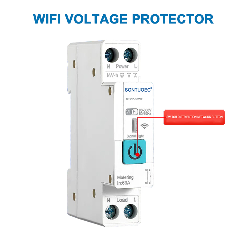 Protector de tensión WiFi tipo ferroviario intelixente