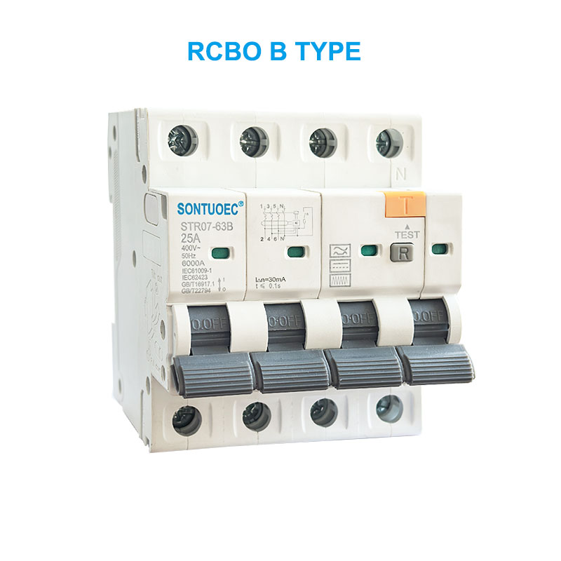 STRO7-63B RCBO B TIPO 2P 4P ROPITARIO DE CORRENTES RESIDUAL